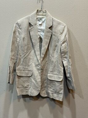 Neiman Marcus 100% Linen blazer jacket size Medium women’s